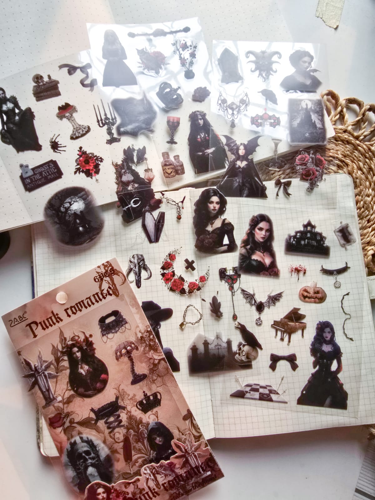 Atltb - 403 PET Journal Pet Sticker goth - 6 sheets