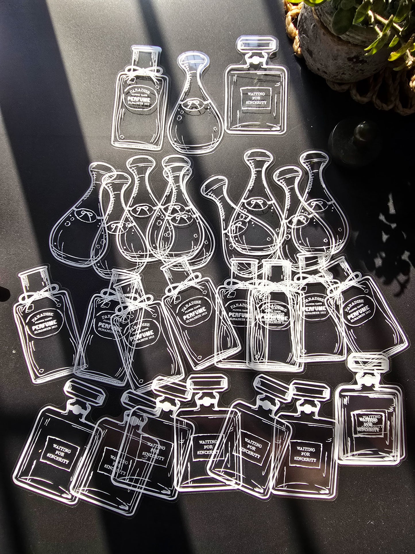 PTZ-4426 Pet sticker | Transparent Jar Sticker 30 pcs