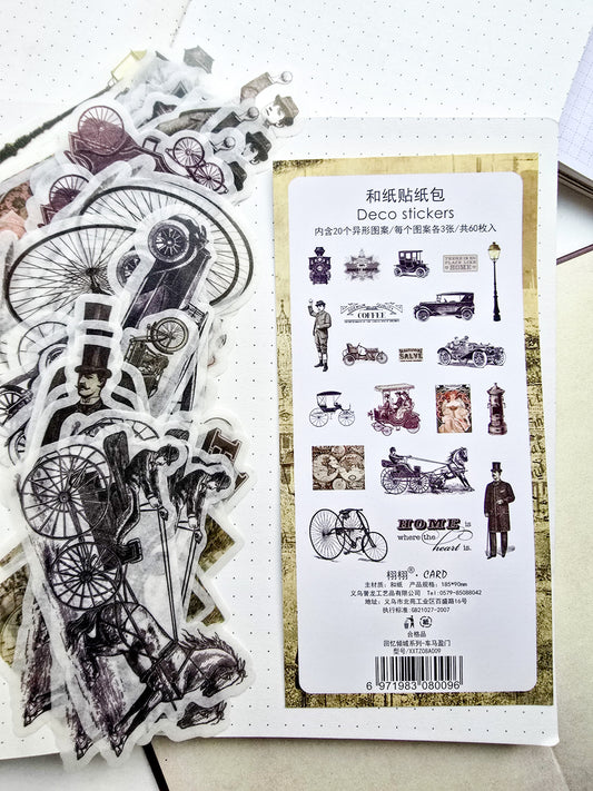 Xxtz08a009 Translucent Deco Sticker Memories Fallen City Series | 20*3 60pcs
