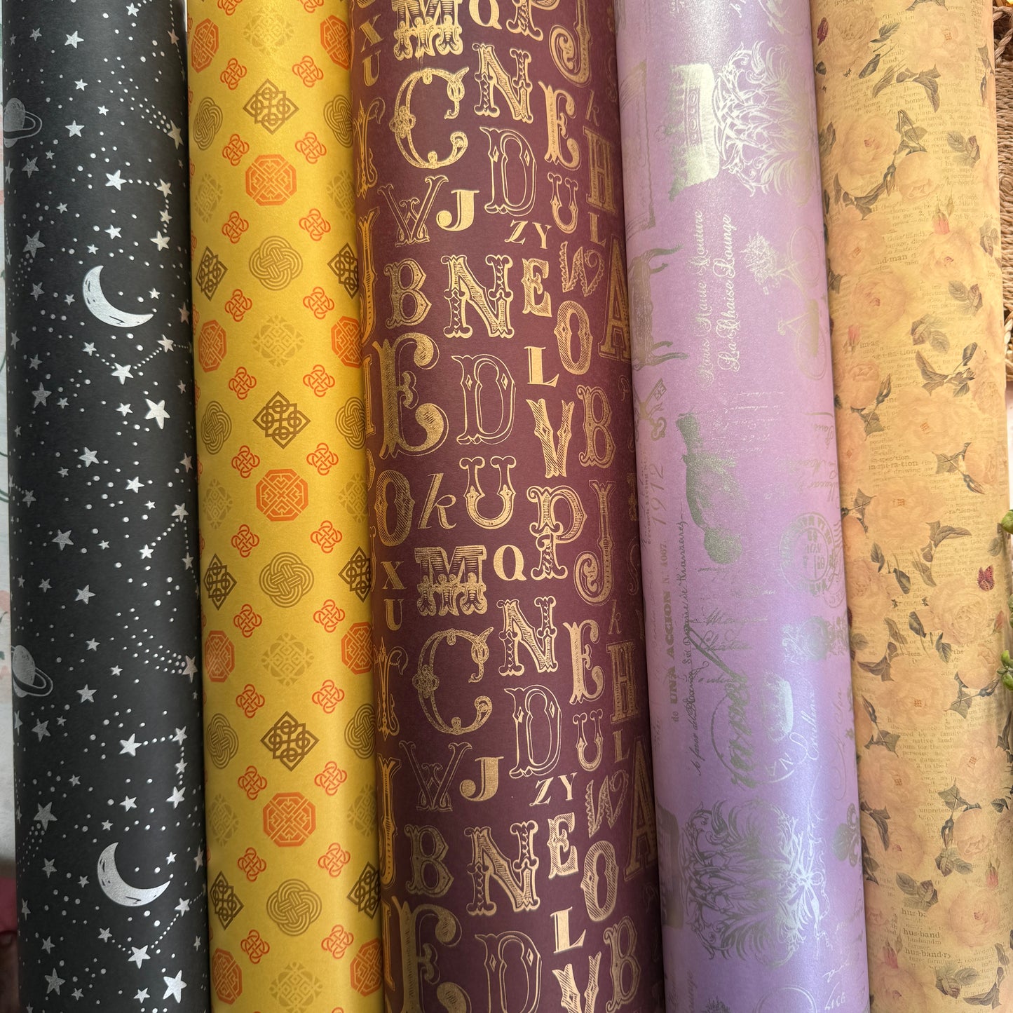 5 Pcs Foiled Gift Wrapping Paper (30x 20 Inch) | #7