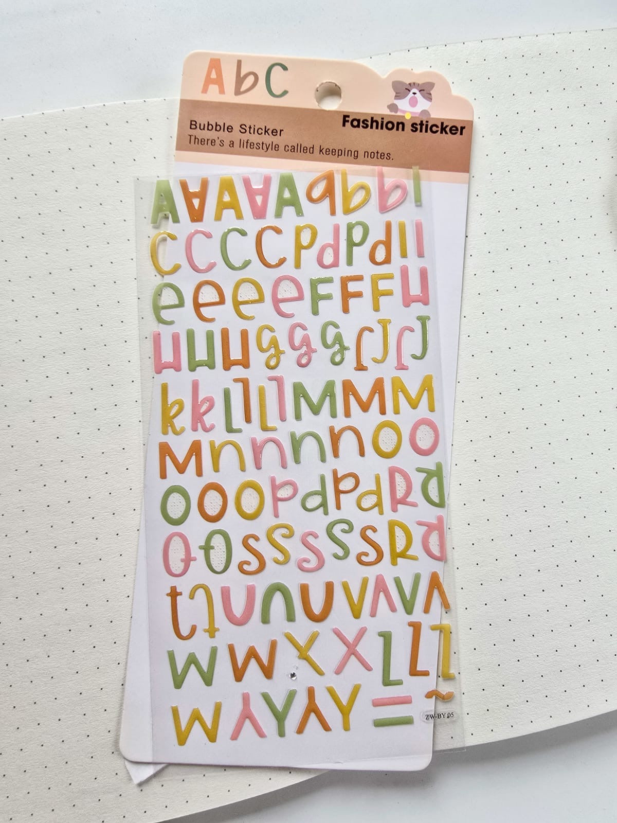Alphabet sticker Colourful C 1 Sheet