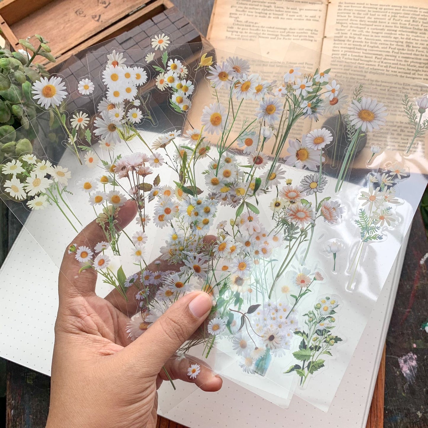 Zrcs 801 - PET Journal Sticker | Transparent Sticker - 6 sheet