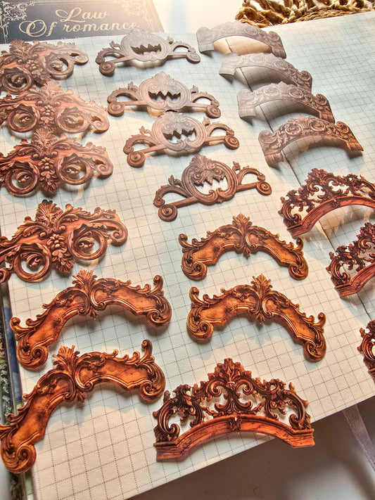 MG033-0847-Yan Ji sticker pack Romantic Rule series Retro Baroque notebook material 20 pieces into 6 options