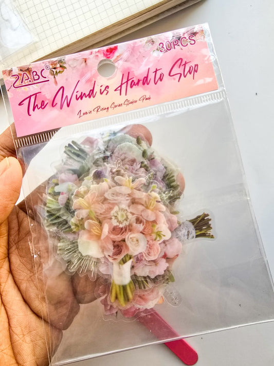 AYSQ0602 - sticker pack love four series waterproof pet laser shell DIY hand account material 30