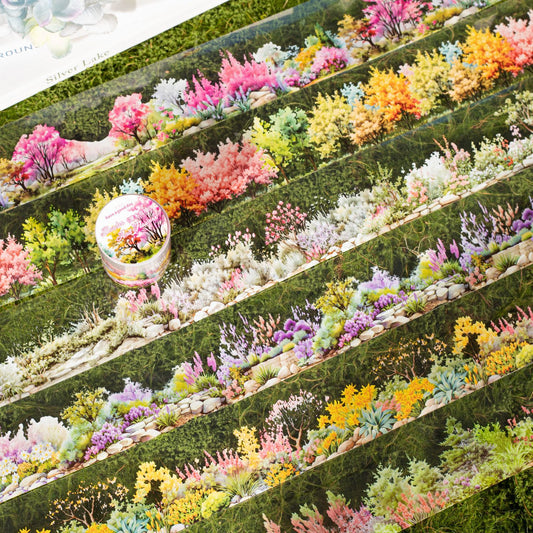 MHD-GMHJ002-Floral Theme Transparent PET Sticker Roll | 50 mm | 2mtr