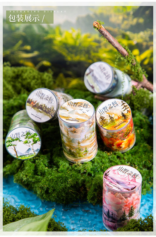 MHD-SYZJ001-Scenery Theme Transparent PET Sticker Roll | 60 mm | 2mtr