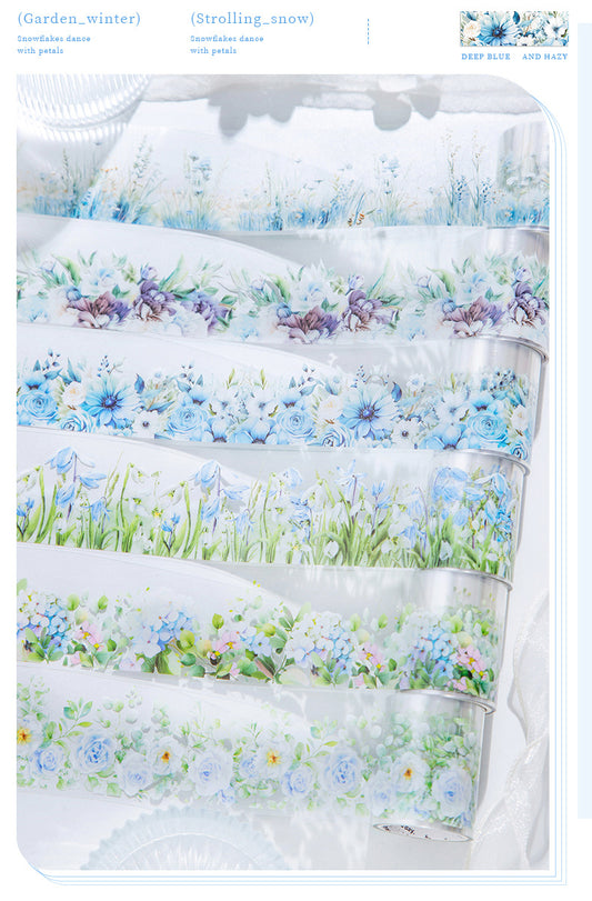 MHD-XYHY003-Floral Theme Transparent PET Sticker Roll | 50 mm | 2mtr