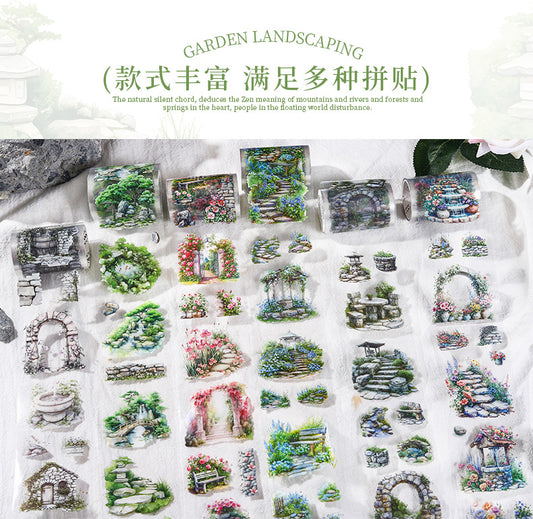 MHD-STXJ001-Floral Theme Transparent PET Sticker Roll | 60 mm | 2mtr