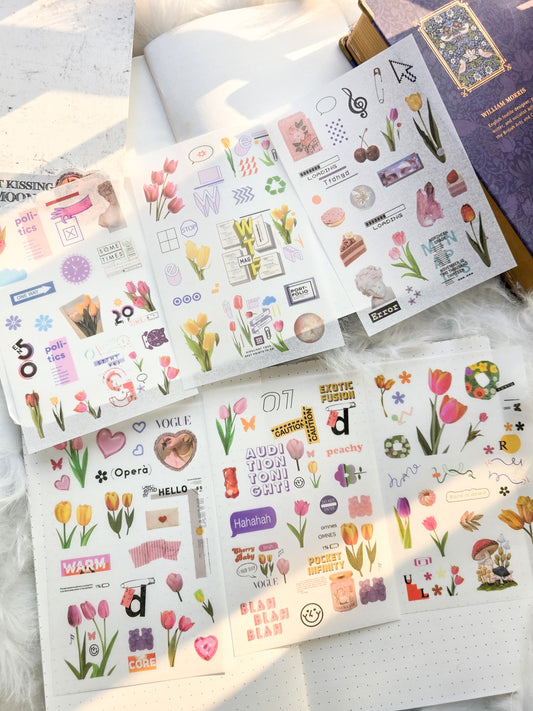 Zjwd604|G9| Sunset Kissing The Moon Deco Sticker | Pack Of 6 Sheet 150* 100 mm