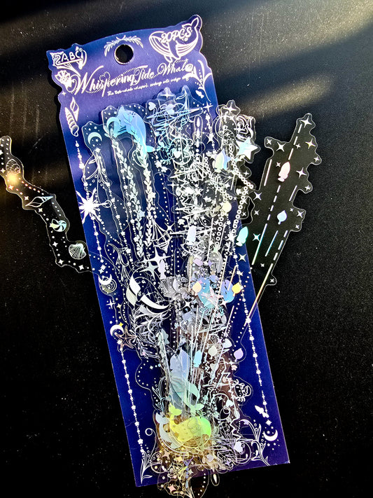 YGCXY | Moon Light Tide Night Series | Comprises 20 Journaling And Scrapbooking Stickers | 175*30mm |