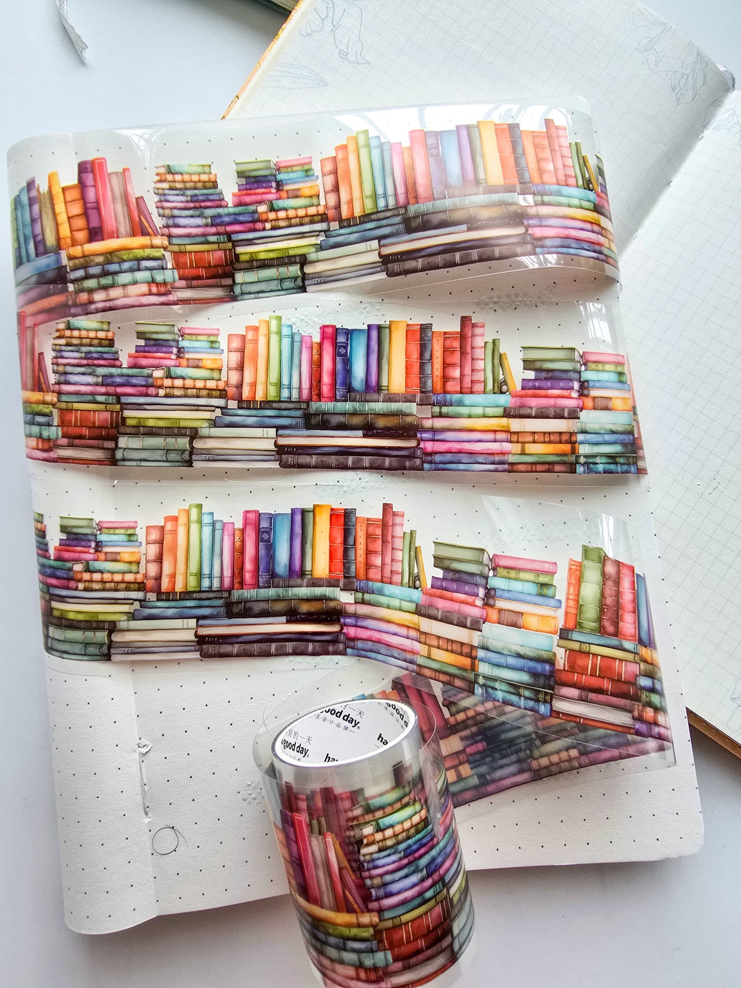 MHD-SHAY004 Transparent Sticker Roll| Library Theme | Books