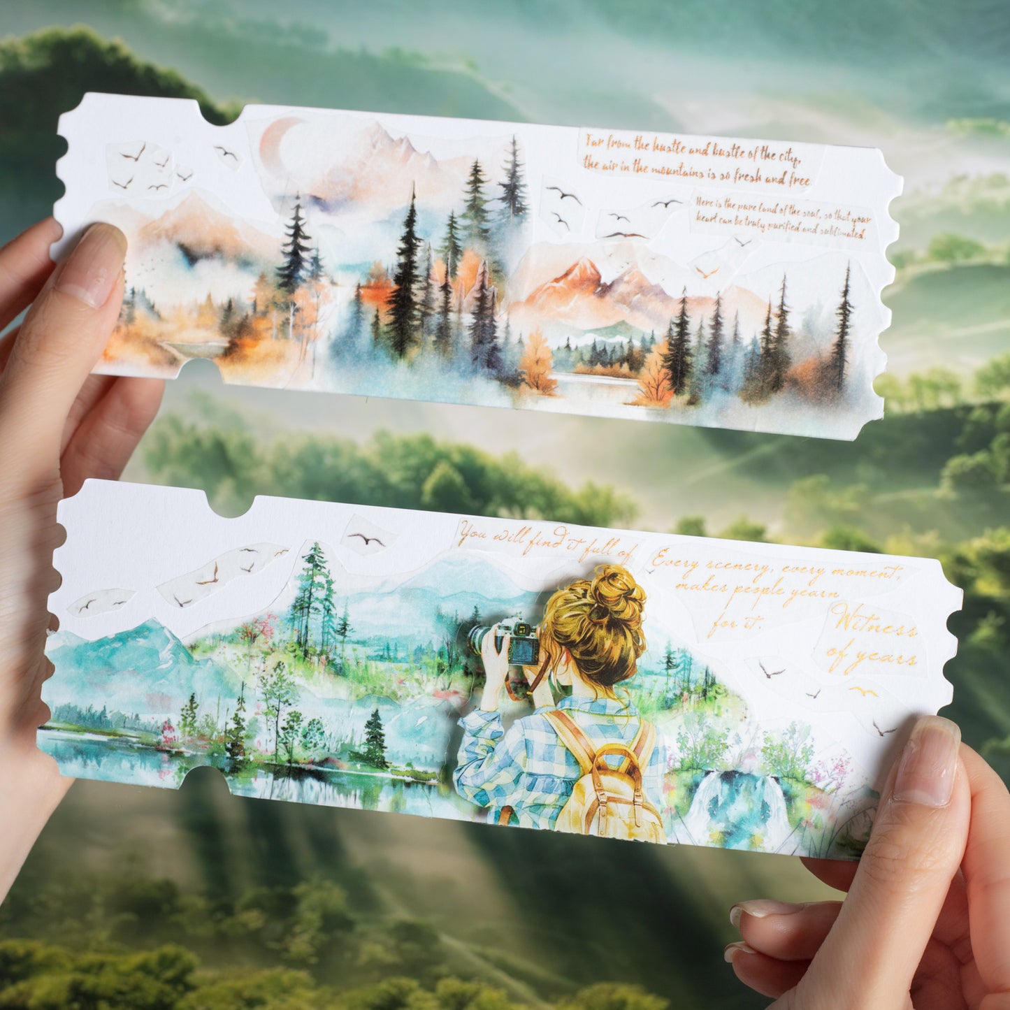 MHD-CZSL005-Scenery Theme Transparent PET Sticker Roll | 50 mm | 2mtr
