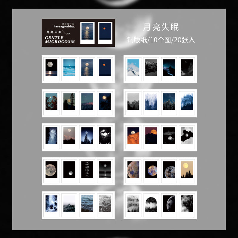 HGD-WRSY008-Scenery | Photograph Theme | Transparent PET Sticker | 10 Designs | 20 Sheets