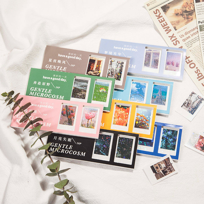 HGD-WRSY002-Scenery | Photograph Theme | Transparent PET Sticker | 10 Designs | 20 Sheets