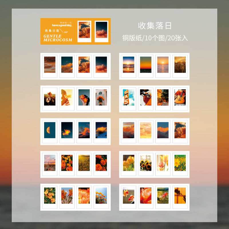 HGD-WRSY005-Scenery | Photograph Theme | Transparent PET Sticker | 10 Designs | 20 Sheets