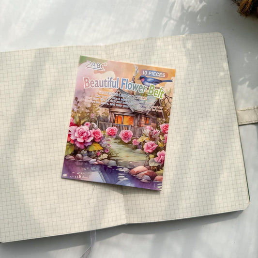 FHXY603 - sticker bag flowers elegant series special oil and paper hand curtain sticker background creative sticker