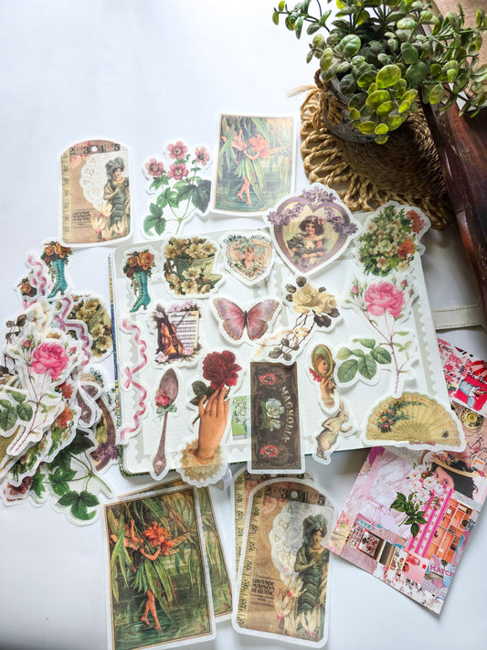 MMK06B052 NATURAL COLLECTION DECO STICKER 60 PC