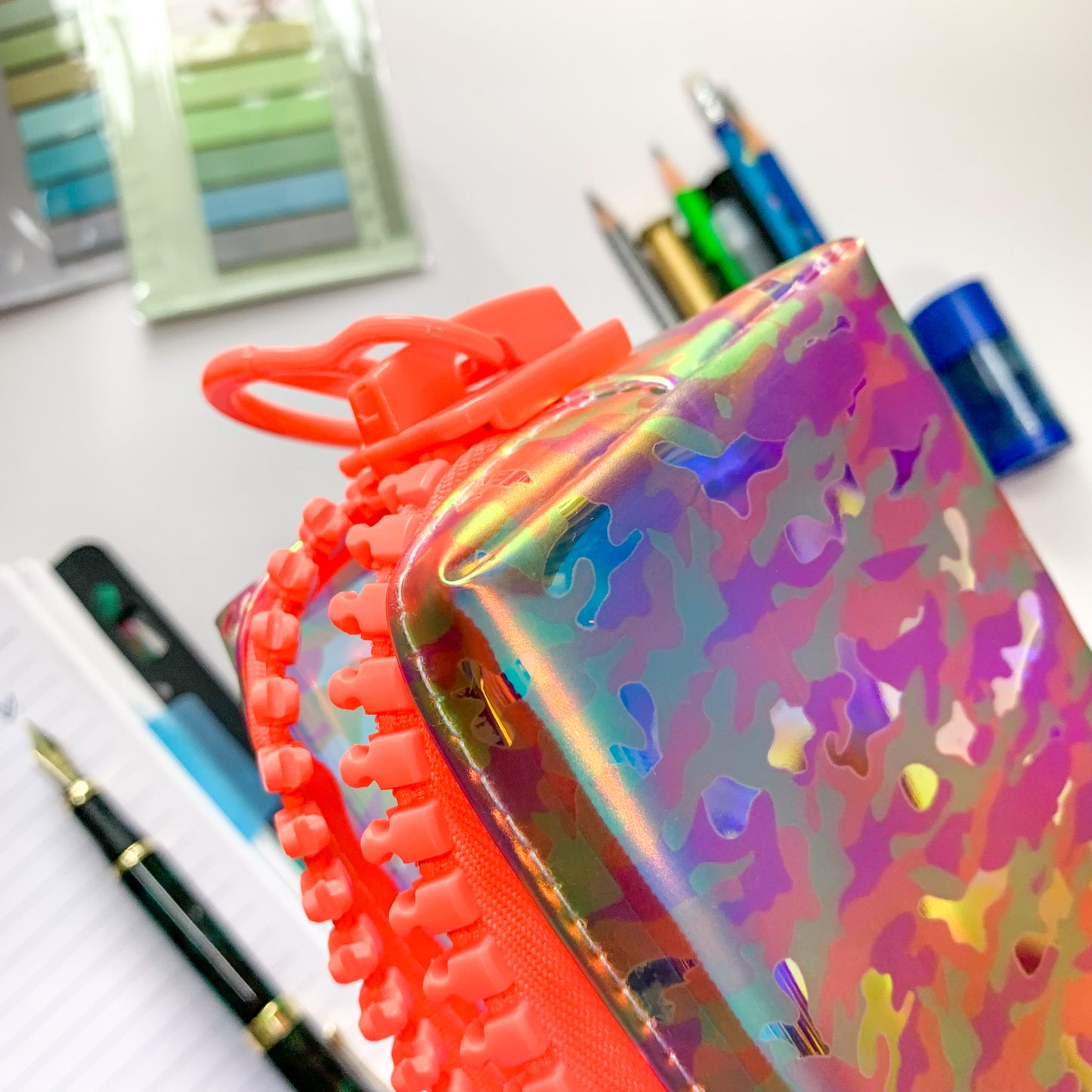 Pencil Fabric Bag Army Print Zipper| size- 8X3X3.5 in