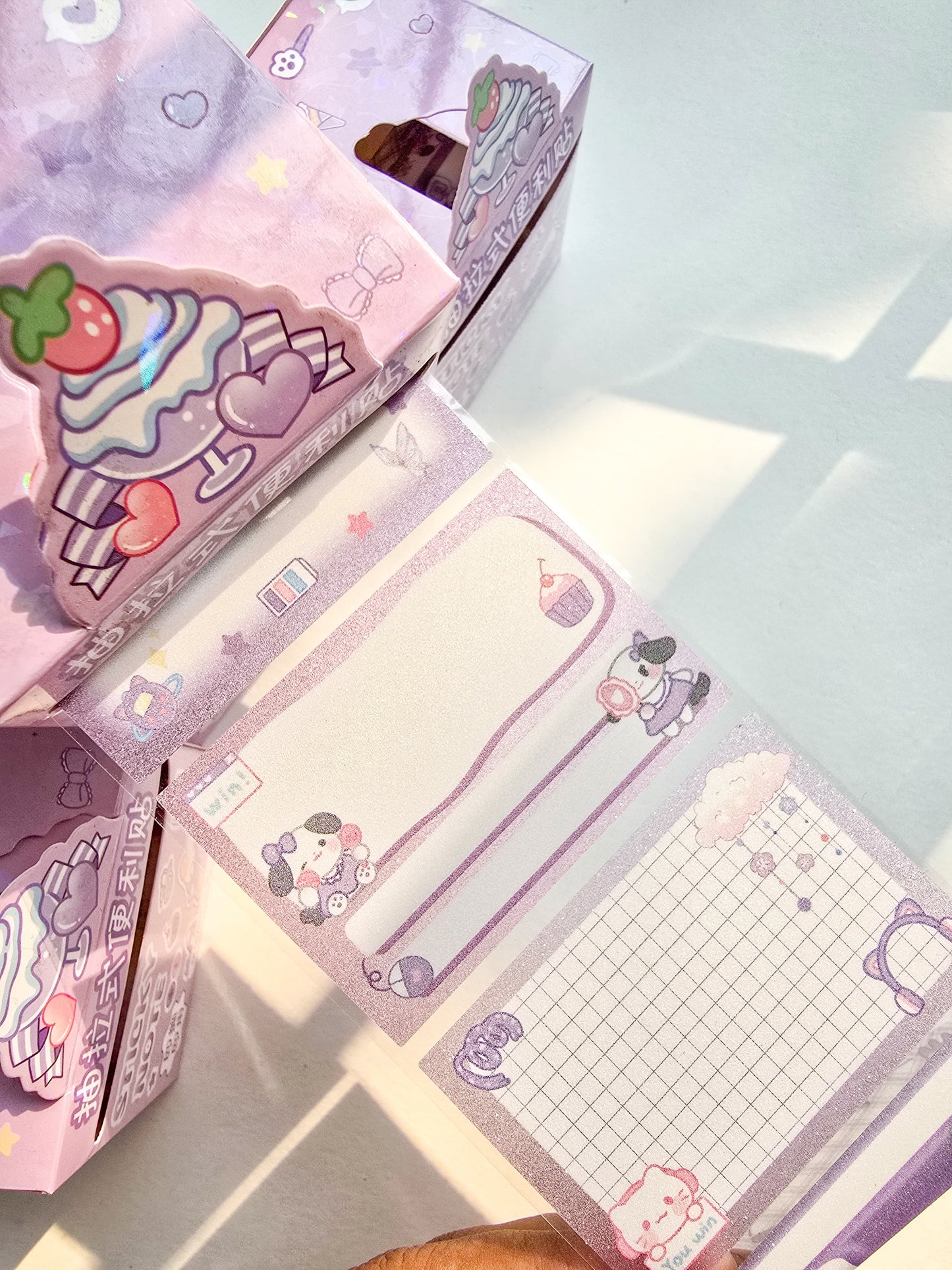 Km2759#3 - 1 pc Kawaii Sticker Roll Pink | 48 pcs Stickers | Pet Transparent Stickers | Bunny