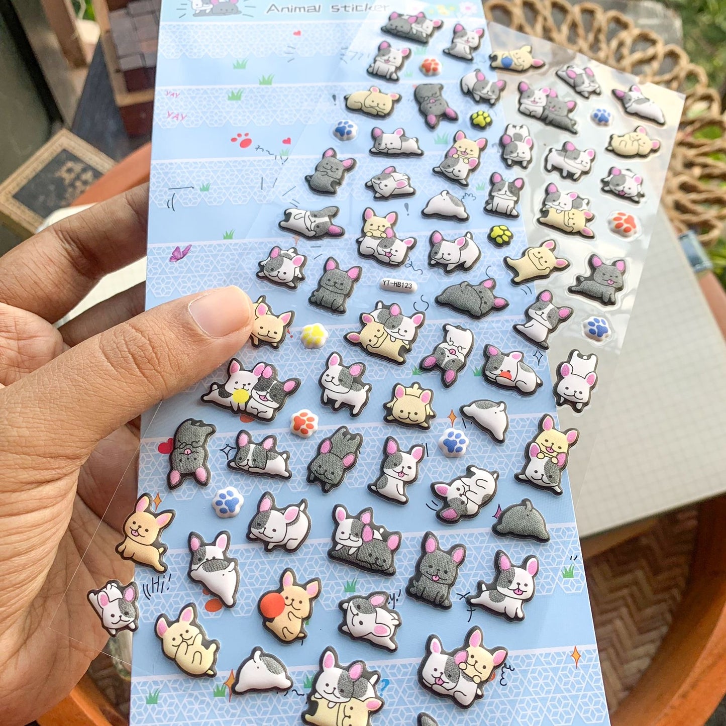 YTHB123 - 3D Puffy Decorative Stickers Doggy | 1 sheet | Animal Stickers