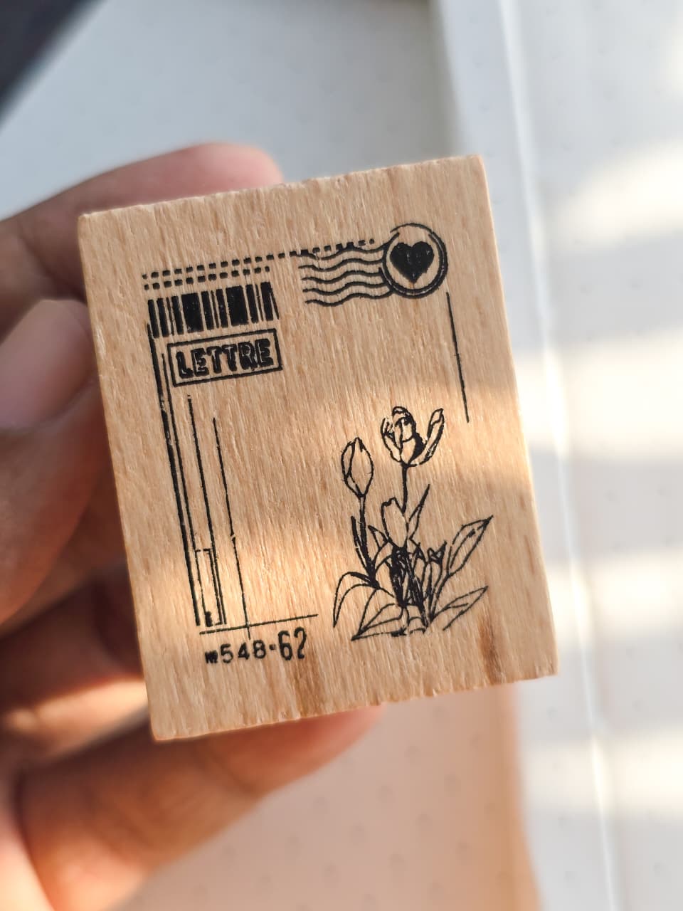 MGYJ603-5 Wooden Stamp Flower Letter
