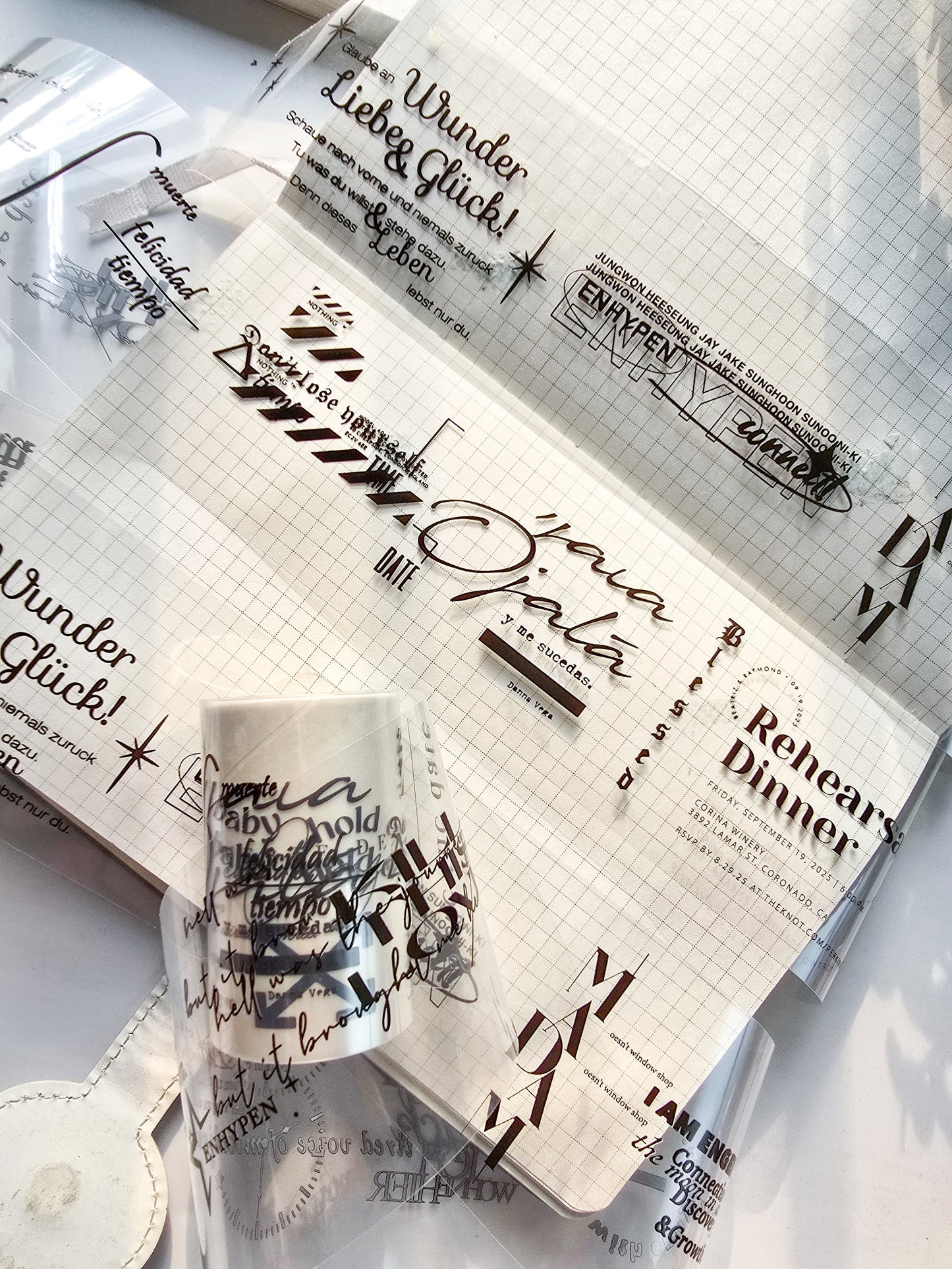 SHSG101 - DSticker Roll| tape life laboratory & life ode series pet special oil handbook collage