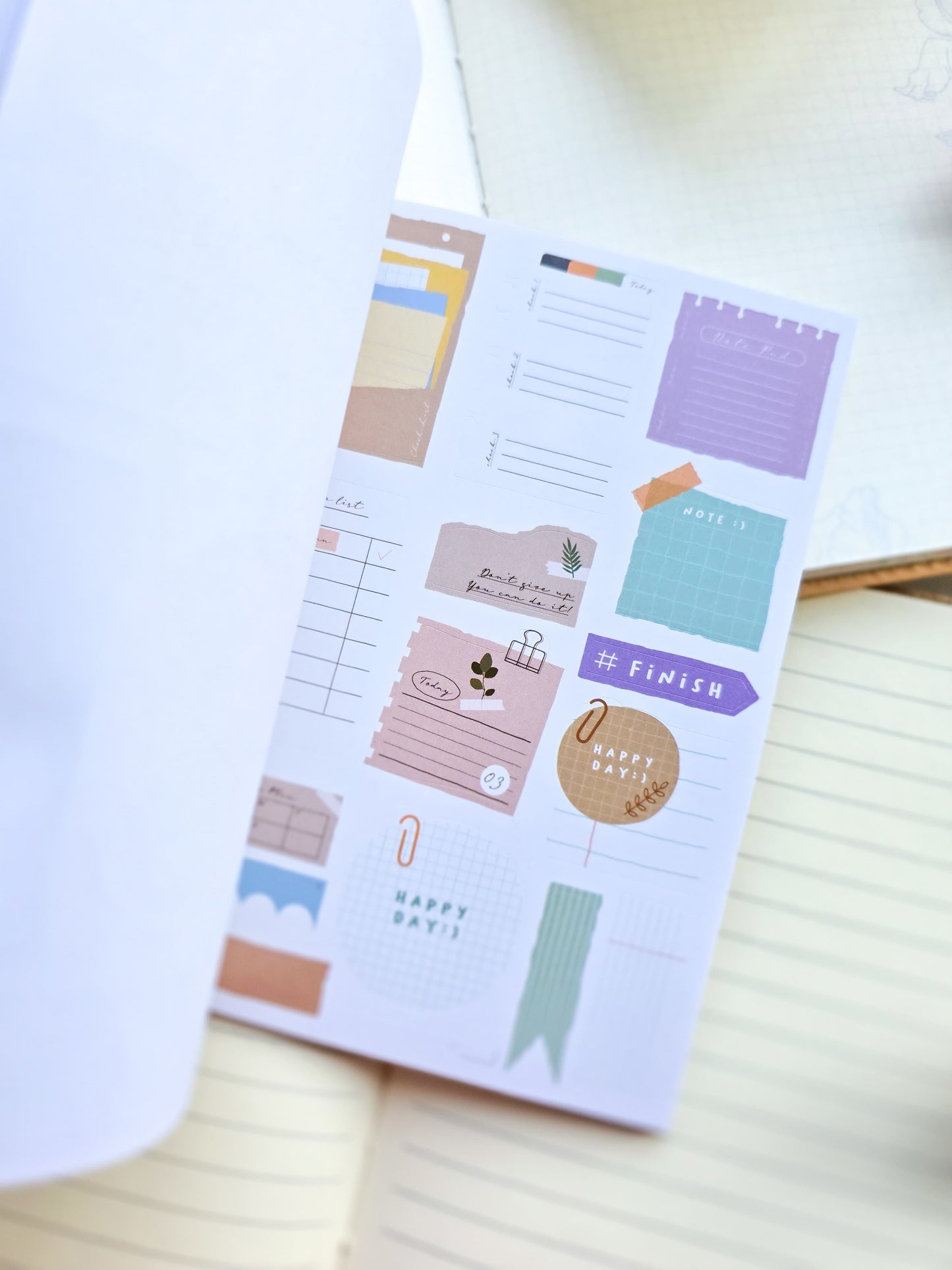 BTRJ-404 Kawaii Paper Sticker book Orange | Warm Orange Astral | 20 Pages