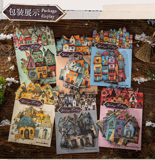 MHD-GGXW004-Vintage Home Paper Stickers | 35 X 80 mm | 15 Designs 1 Each | 15 Stickers Total