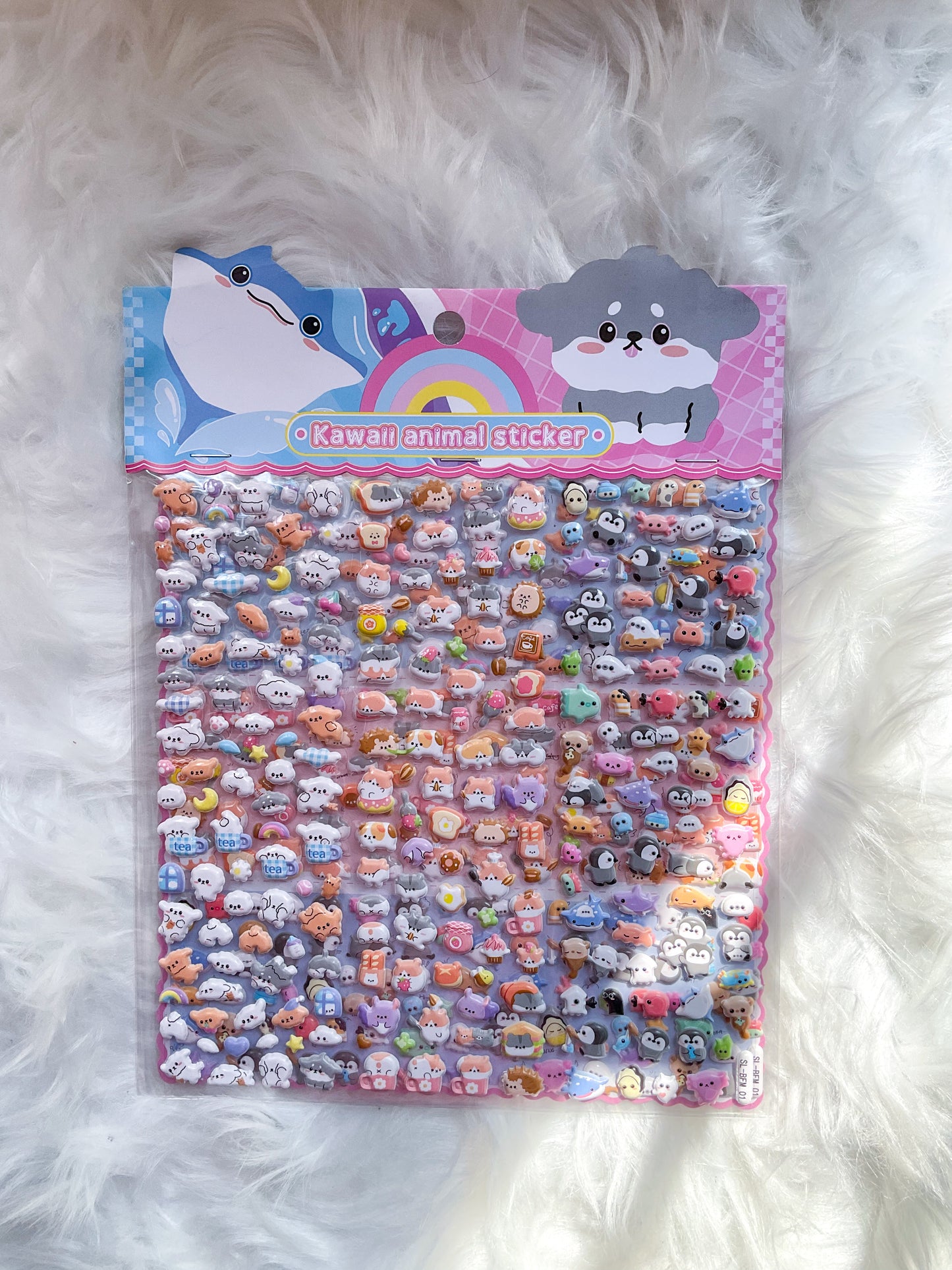 SL-BFM01 | Cute Animal Stickers | Kawaii Sticker |2 sheets| 25*20cm