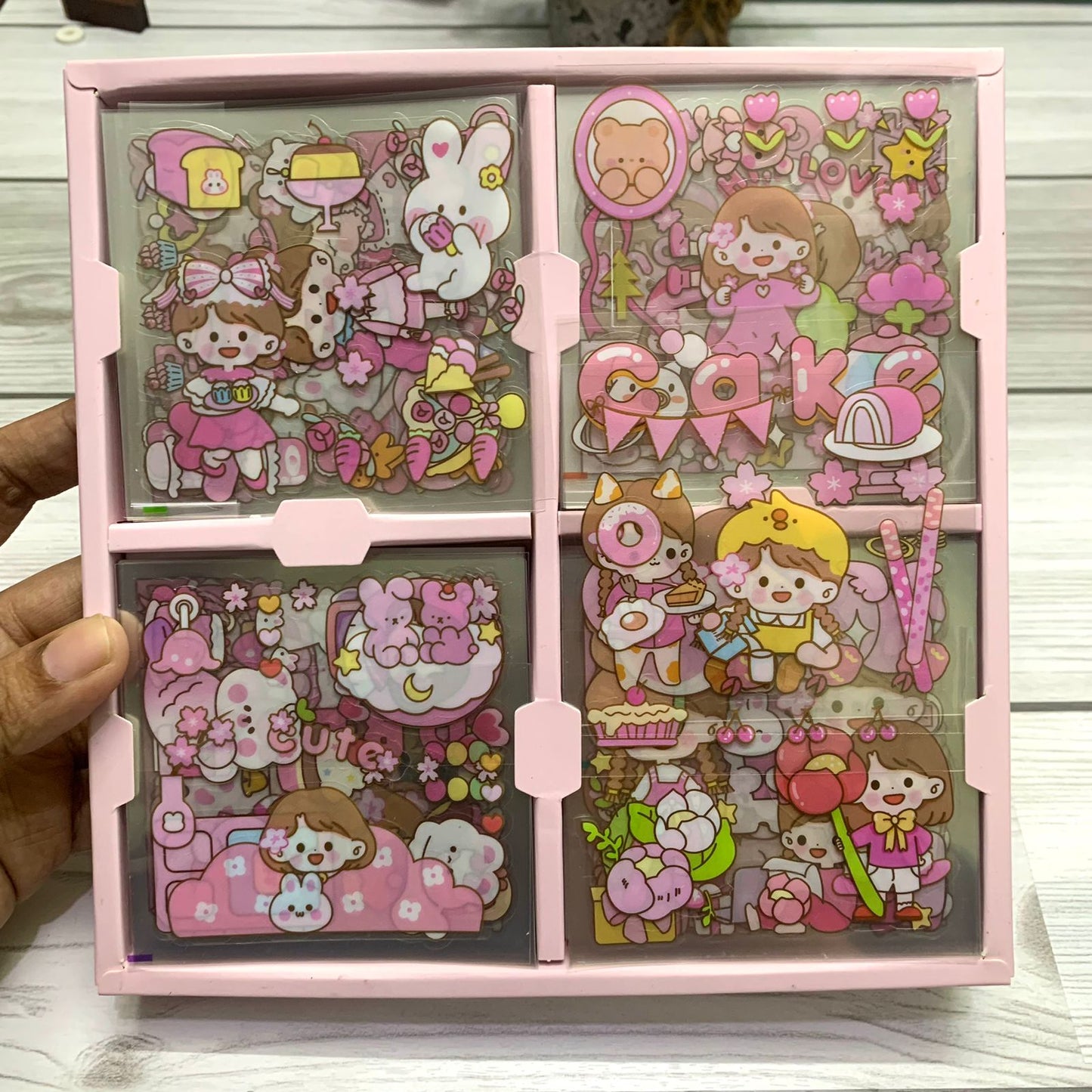 #2 DS-KBX-2047 Kawaii 100 Sheets Sticker Set Box | Cute Stickers | 100 Sheets
