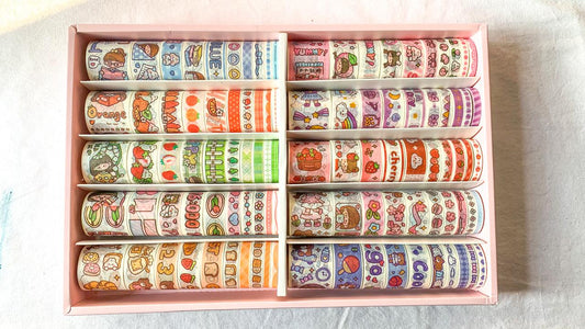 KBX2046A -#2 - 100 Pcs Kawaii Washi Tape Rolls Set
