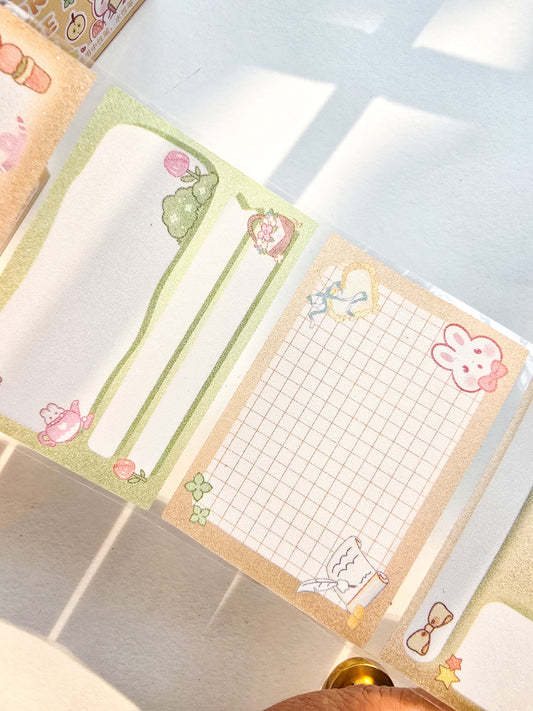 Km2759#2 - 1 pc Kawaii Sticker Roll Pink | 48 pcs Stickers | Pet Transparent Stickers | Bunny