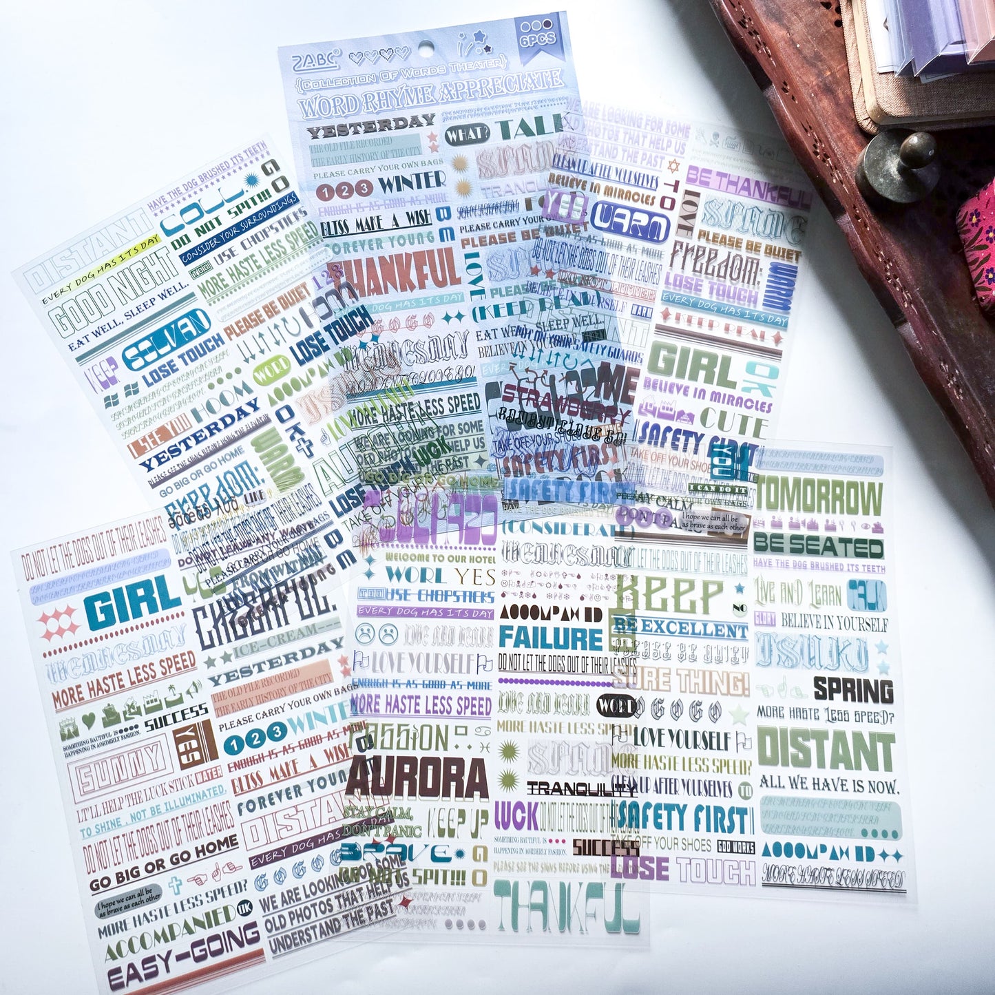 Yhjc602 Colour Word Arts Sticker pet | Sky