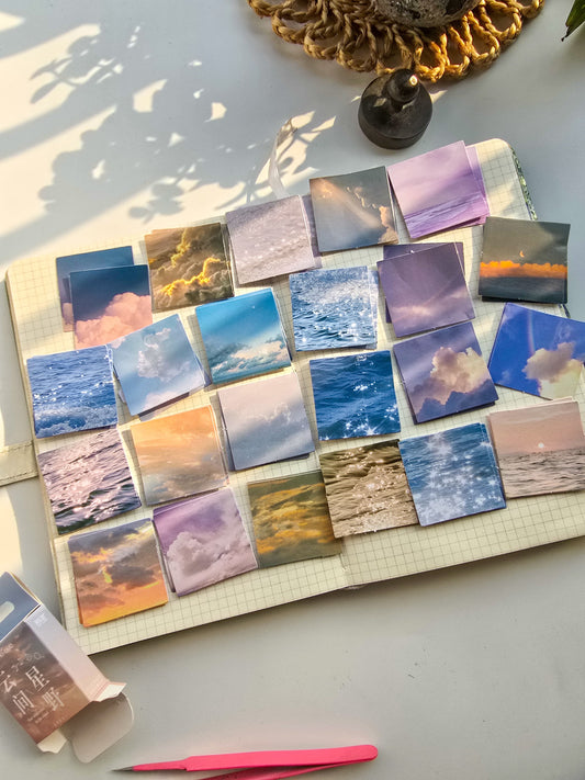 Mmk04d033 Paper Sticker Box mocard Sky | 46 pcs