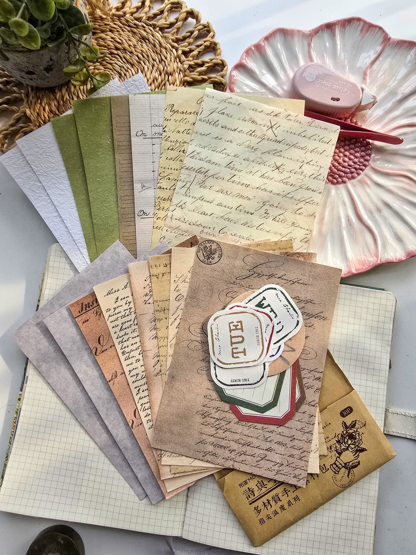 MMK17D045 Vintage Style Paper 30 Pcs | 105x148 mm