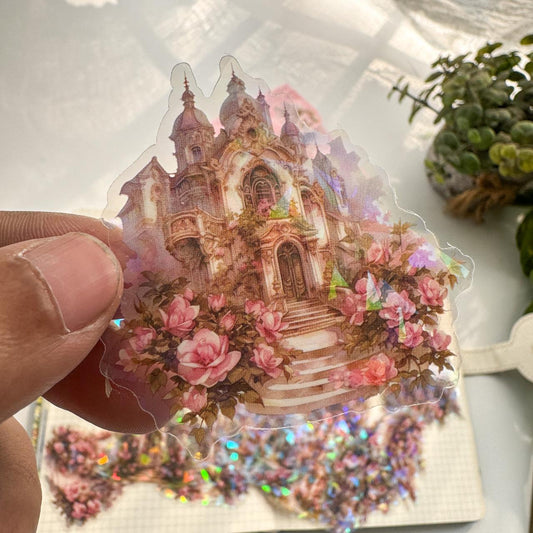 MYYZ602 - sticker magic smoke quiet house series laser shell light waterproof pet hand account material posted 30 into