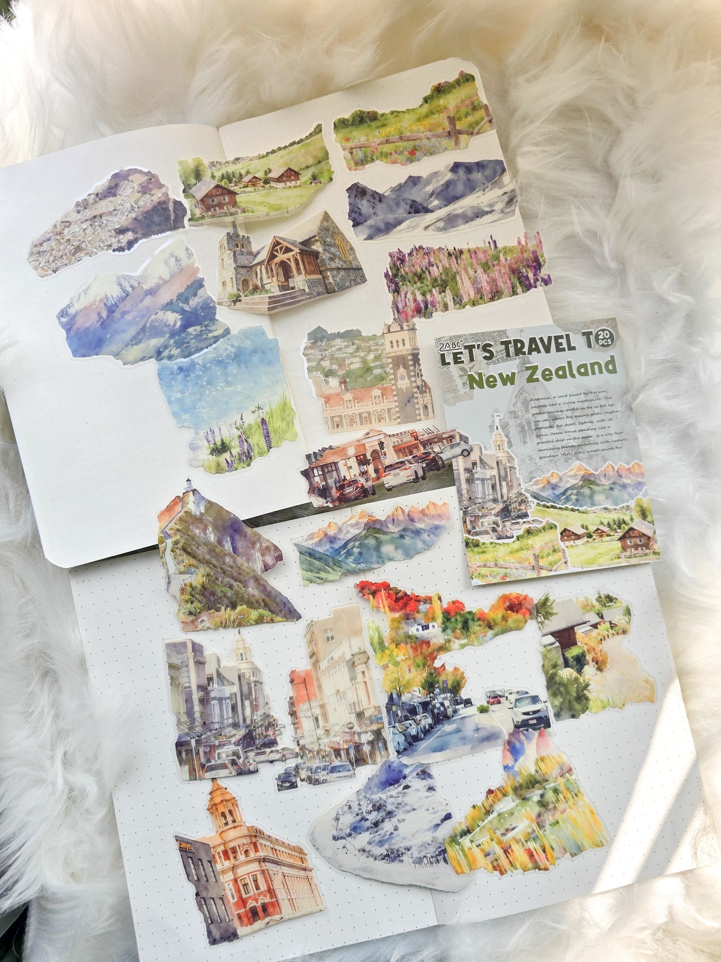 Ltmj802|G-2| Lets Travel To New Zeland Pet Transparent Sticker | 20 Unique Pcs