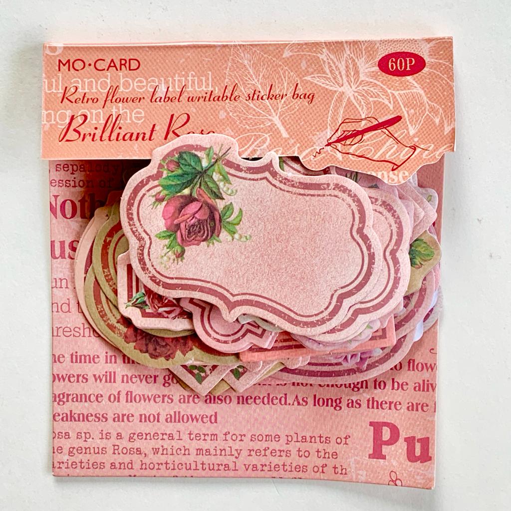 MMK06F170 - Vintage Rose Sticker Pack | 60 Pcs