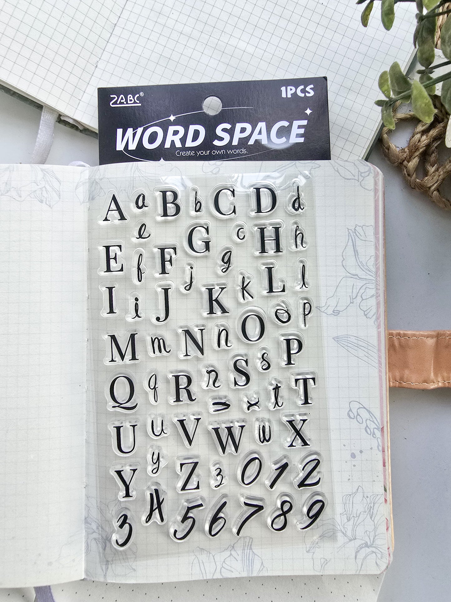 Czsj401 Clear Stamp Alphabet Word Collage Planner | 95*150mm