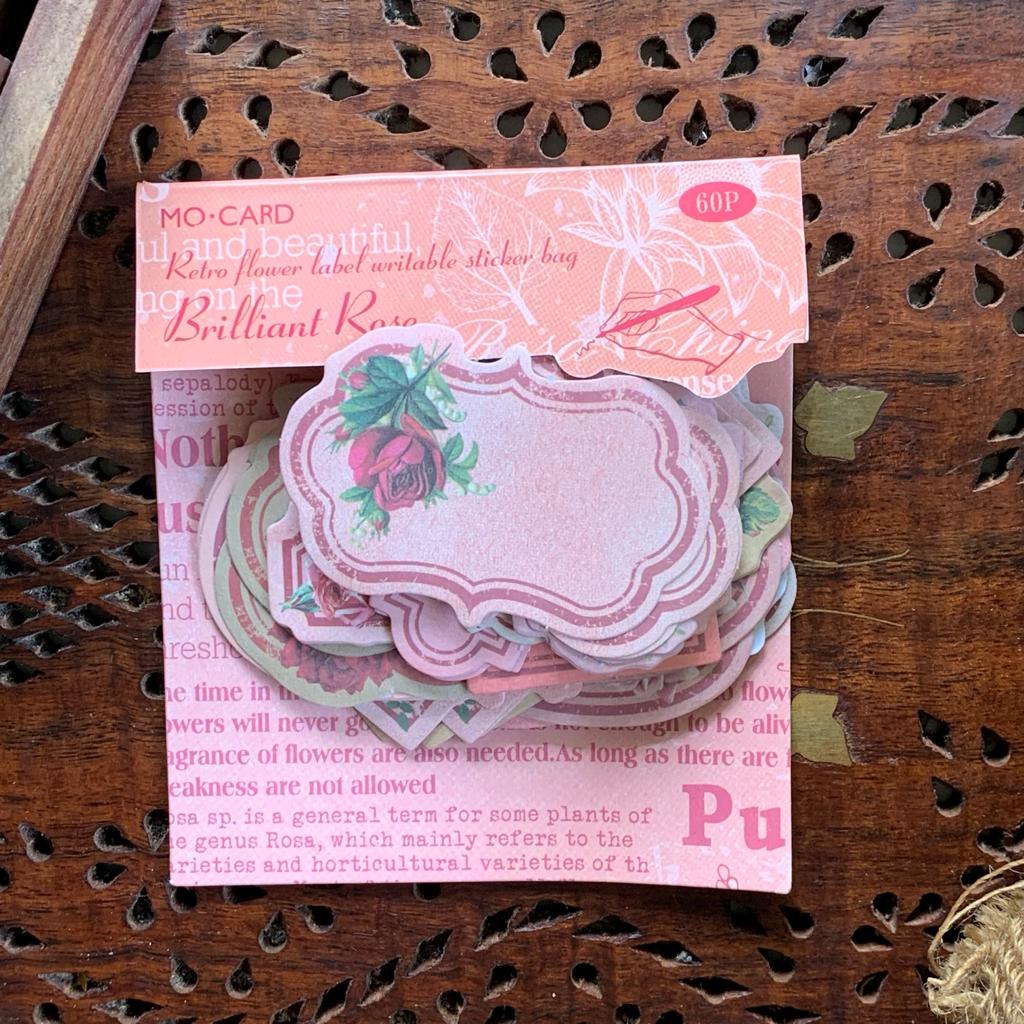 MMK06F170 - Vintage Rose Sticker Pack | 60 Pcs