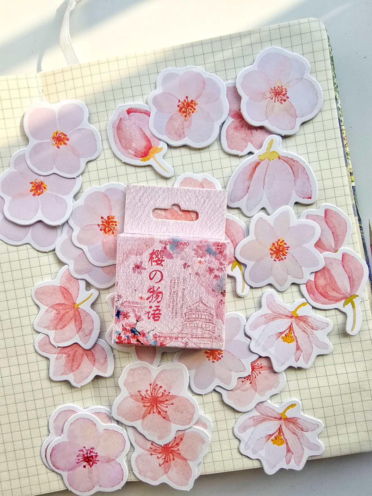 Mmk04c011 Paper Sticker Box mocard Flower | 45 pcs