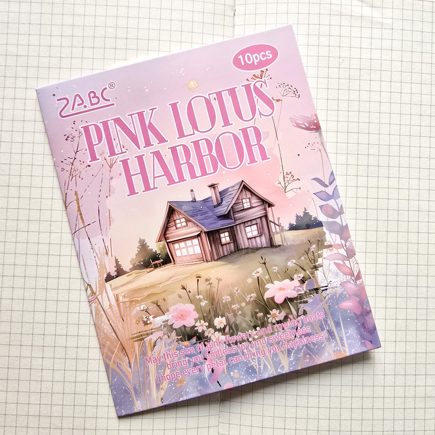 HHXZ603 - sticker package Flower Sea Boat Series Landscape Landscaping Special Oil and Paper Cut Film Handbook Material