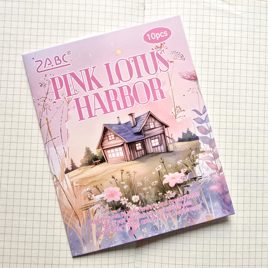 HHXZ603 - sticker package Flower Sea Boat Series Landscape Landscaping Special Oil and Paper Cut Film Handbook Material