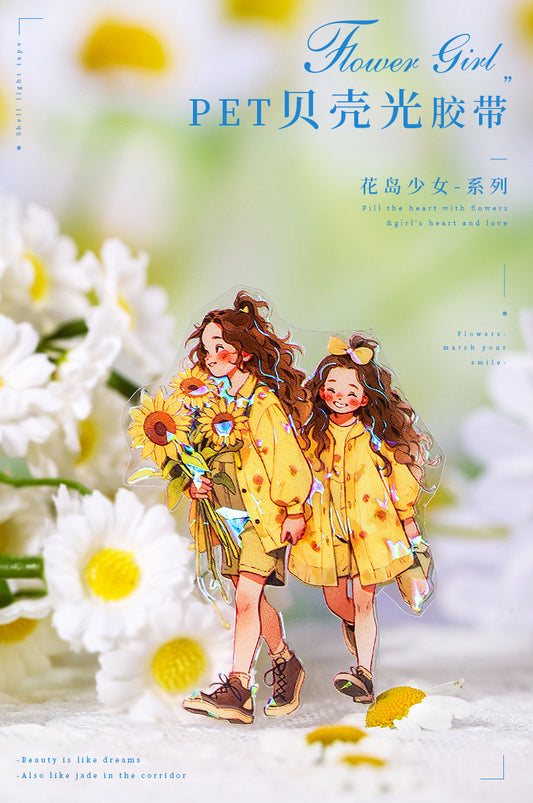 Hdsn001 PET Sticker Roll | Foiled Floral Sticker Collection | Girls Sticker 50mmx2m