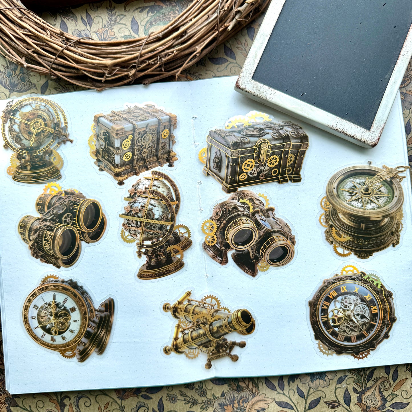 Zqxz005 Retro Diy Deco Sticker Pack 20Pc