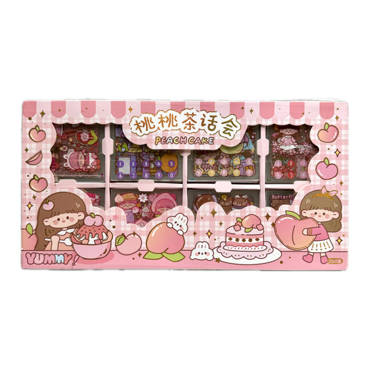 Kbx-2113b pink - Kawaii Decorative Sticker Pack | Cute Cute Planet | Cartoon Kawaii Series | 200 sheets