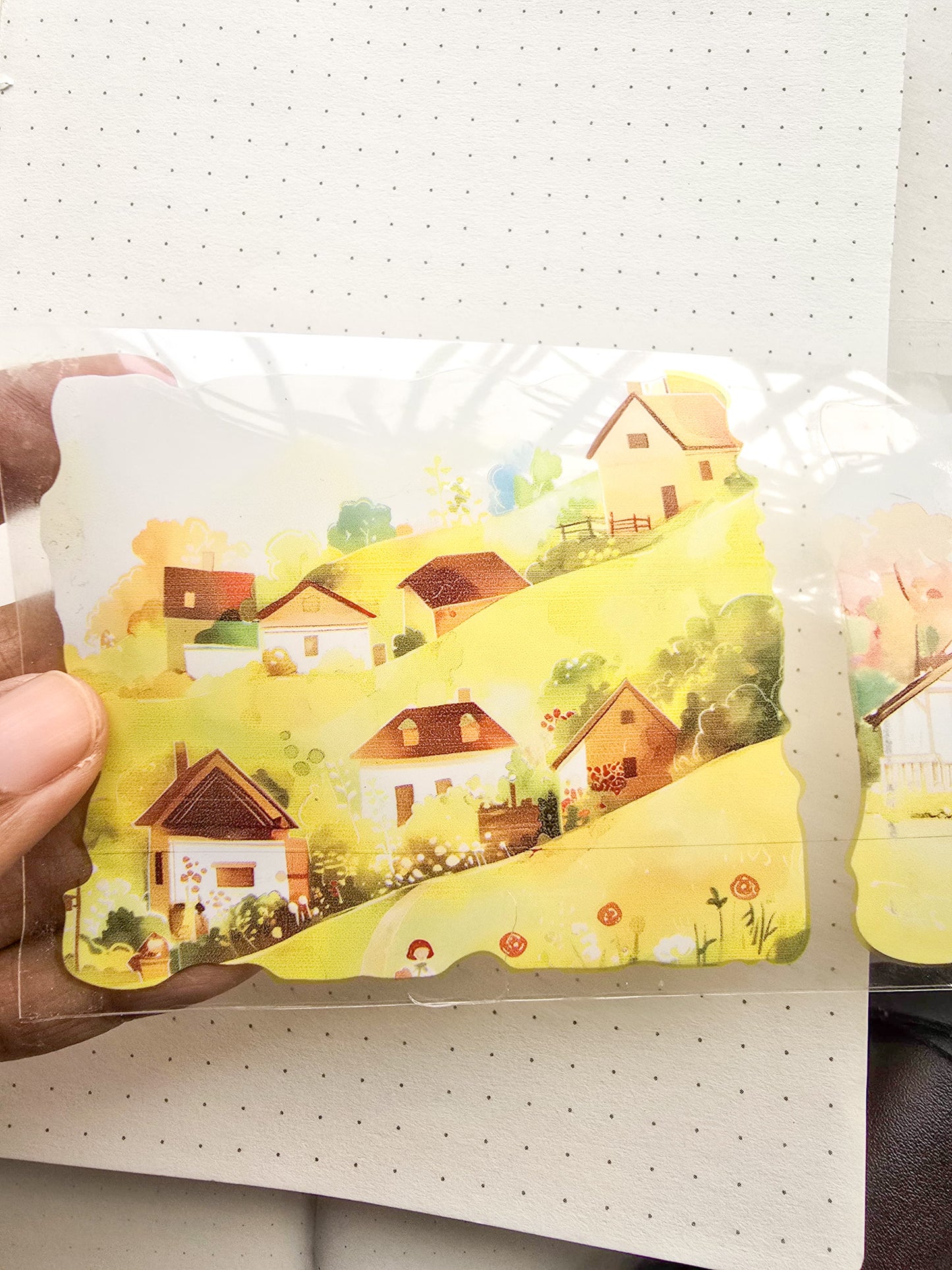 Lyly202-3 Sunset Greek Scenery Precut Sticker Roll