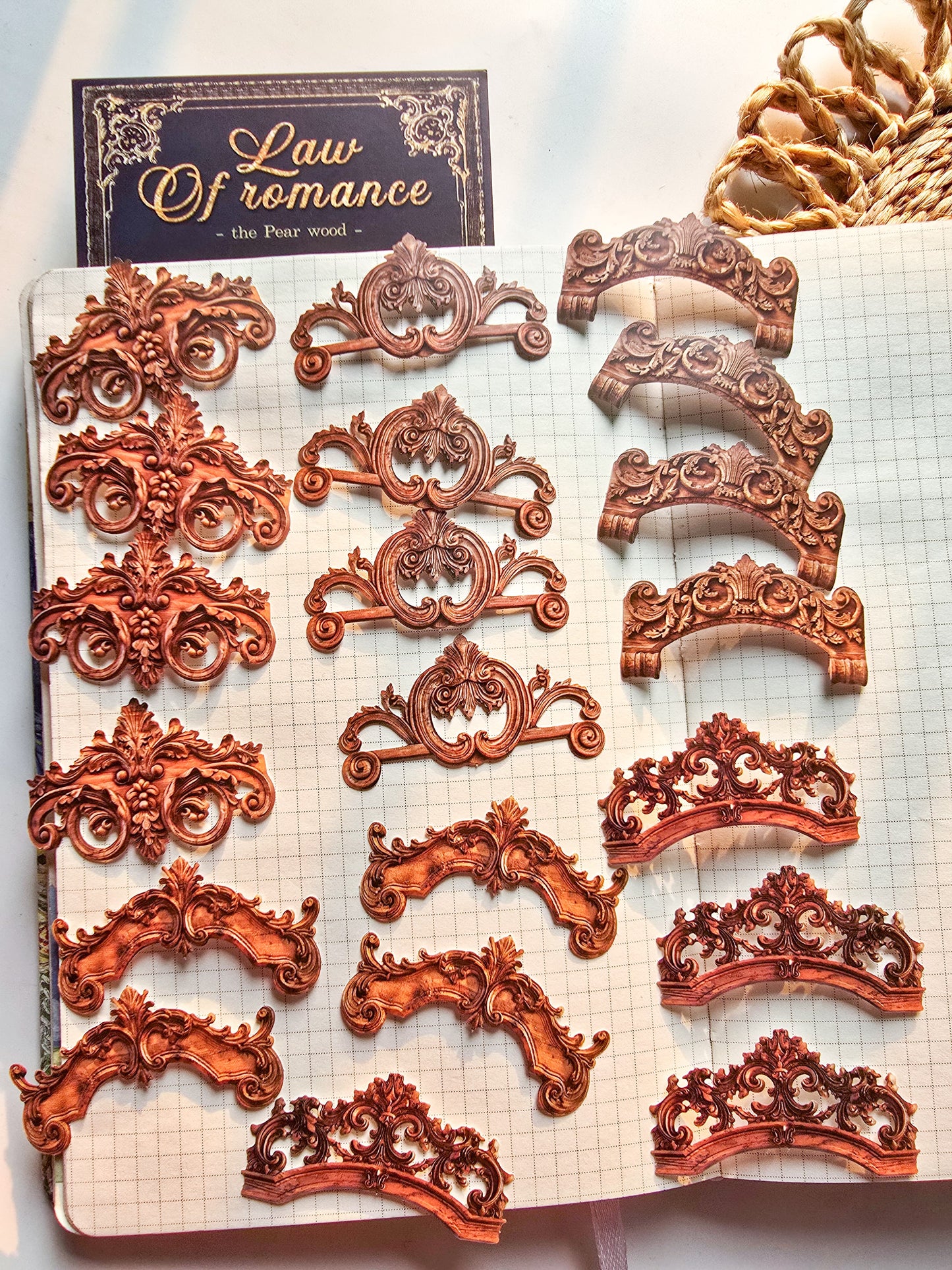 MG033-0847-Yan Ji sticker pack Romantic Rule series Retro Baroque notebook material 20 pieces into 6 options