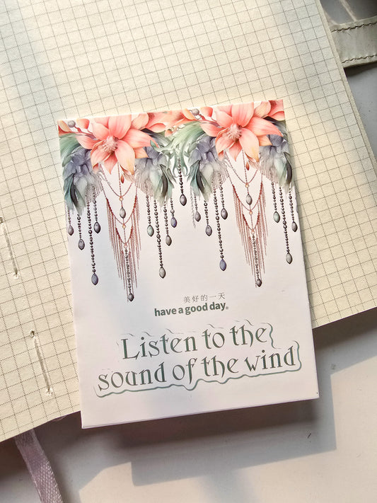 MHD-TFSY005-A beautiful day PET stickers Listen to the wind and talk about the series of pendants theme handbook creative materials 10 pieces 6 types