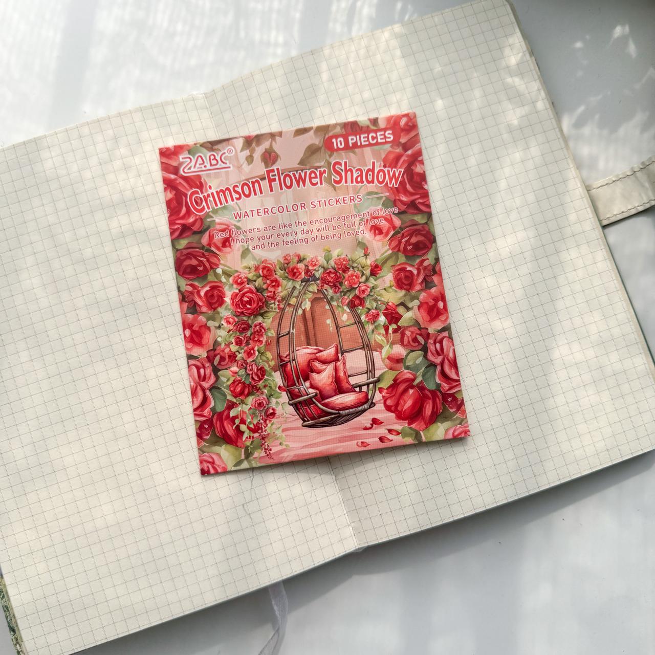 FHXY604 - sticker bag flowers elegant series special oil and paper hand curtain sticker background creative sticker